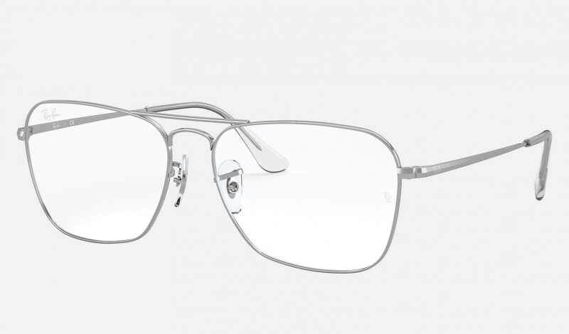 Ray Ban Caravan Optics Men\'s Eyeglasses Silver | 15087-ATUM