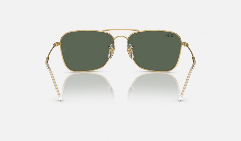 Ray Ban Caravan Reverse Men's Sunglasses Green | 82609-ULMC