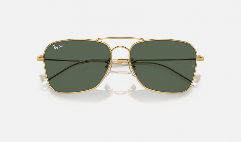 Ray Ban Caravan Reverse Men's Sunglasses Green | 82609-ULMC