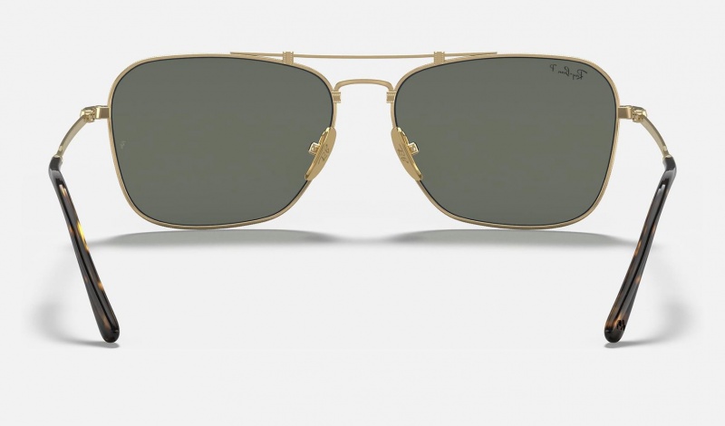 Ray Ban Caravan Titanium Men's Sunglasses Green | 10286-YPWZ