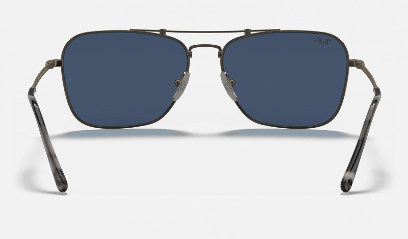 Ray Ban Caravan Titanium Women's Sunglasses Blue | 01357-TGRP