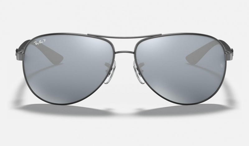 Ray Ban Carbon Fibre Men's Sunglasses Silver | 73594-LNBR