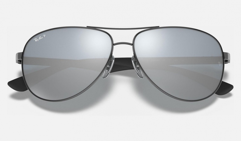 Ray Ban Carbon Fibre Men's Sunglasses Silver | 73594-LNBR