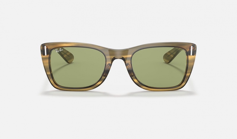 Ray Ban Caribbean Women's Sunglasses Green | 19068-YSNV