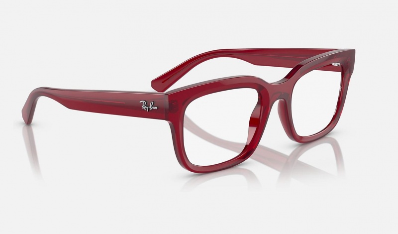 Ray Ban Chad Optics Bio-based Men's Eyeglasses Red | 34285-UFYZ