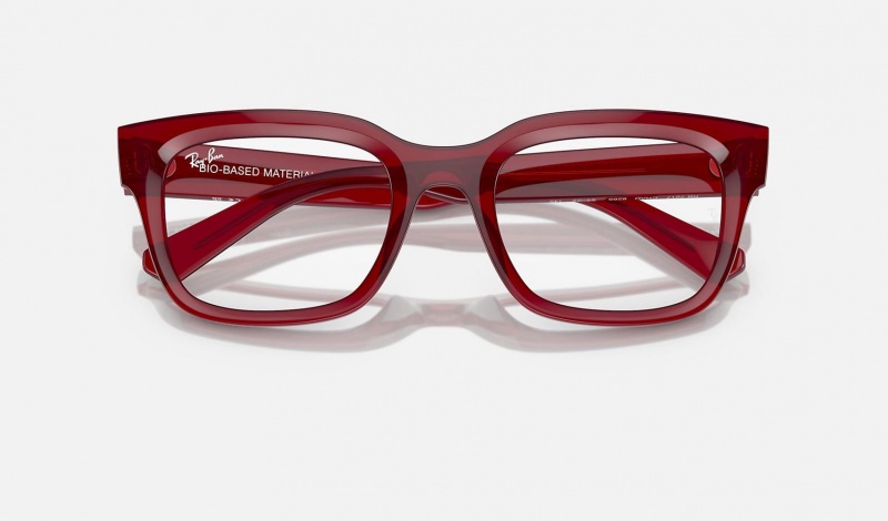 Ray Ban Chad Optics Bio-based Men's Eyeglasses Red | 34285-UFYZ