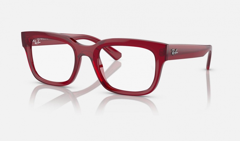 Ray Ban Chad Optics Bio-based Men\'s Eyeglasses Red | 34285-UFYZ