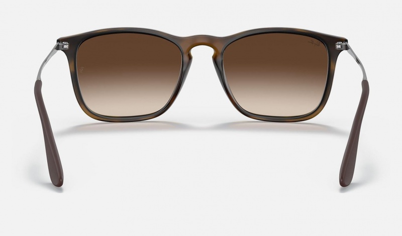 Ray Ban Chris Men's Sunglasses Brown | 59731-RKNH