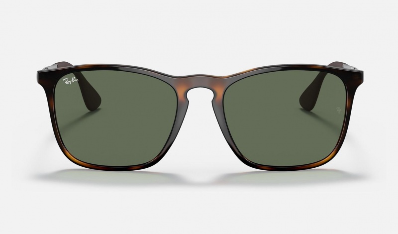 Ray Ban Chris Men's Sunglasses Green | 73208-WVEQ