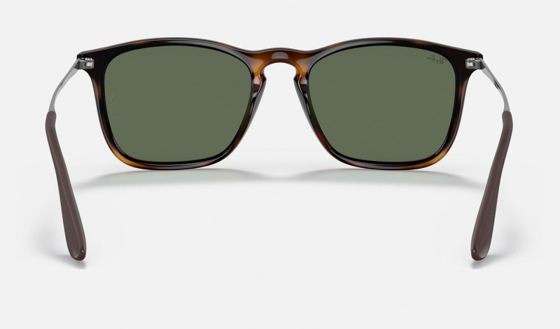 Ray Ban Chris Women's Sunglasses Green | 90374-BVYZ