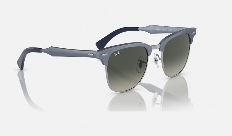 Ray Ban Clubmaster Aluminum Men's Sunglasses Grey | 61234-UASH