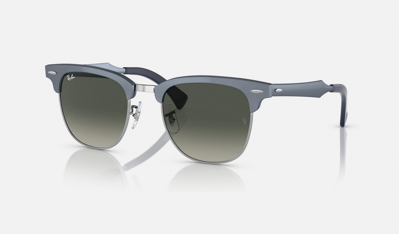 Ray Ban Clubmaster Aluminum Men\'s Sunglasses Grey | 61234-UASH