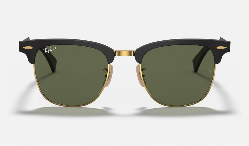 Ray Ban Clubmaster Aluminum Men's Sunglasses Green | 41523-DZTY