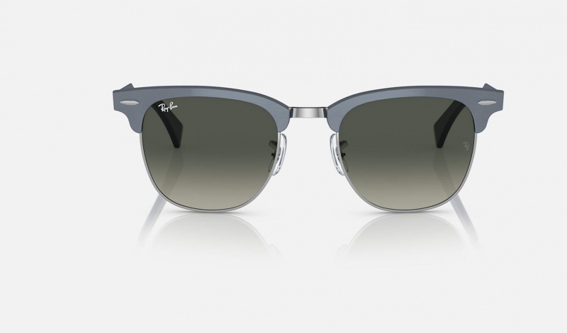 Ray Ban Clubmaster Aluminum Women's Sunglasses Grey | 35168-FERT