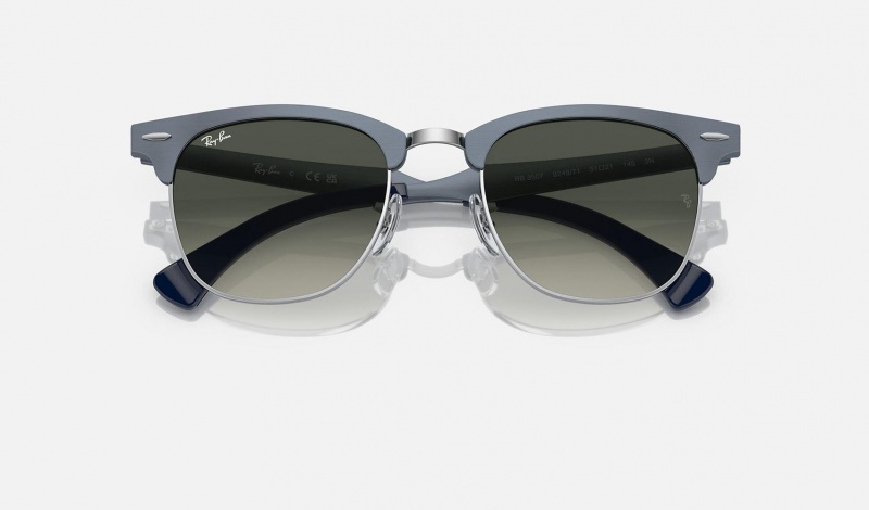 Ray Ban Clubmaster Aluminum Women's Sunglasses Grey | 35168-FERT