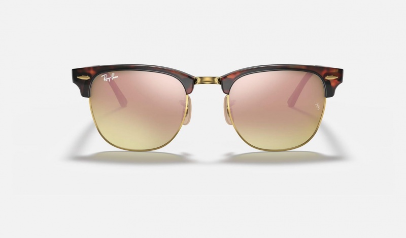 Ray Ban Clubmaster Flash Lenses Gradient Women's Sunglasses Pink | 72463-KUOJ