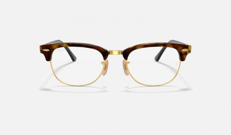 Ray Ban Clubmaster Fleck Optics Women's Eyeglasses Brown | 83271-FWSJ