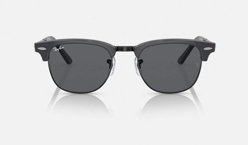 Ray Ban Clubmaster Folding Men's Sunglasses Grey | 20196-QXTZ