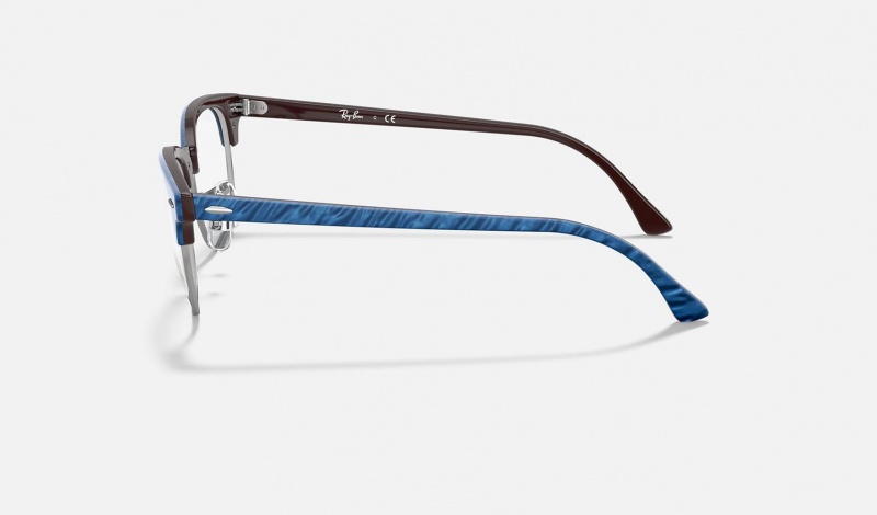 Ray Ban Clubmaster Marble Optics Men's Eyeglasses Blue | 69584-WBCT