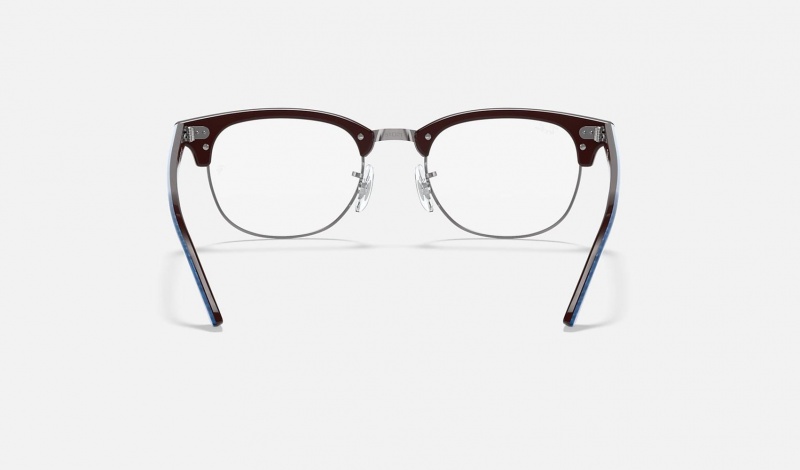 Ray Ban Clubmaster Marble Optics Men's Eyeglasses Blue | 69584-WBCT