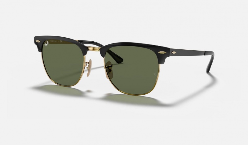 Ray Ban Clubmaster Metal Men\'s Sunglasses Green | 34192-THCN