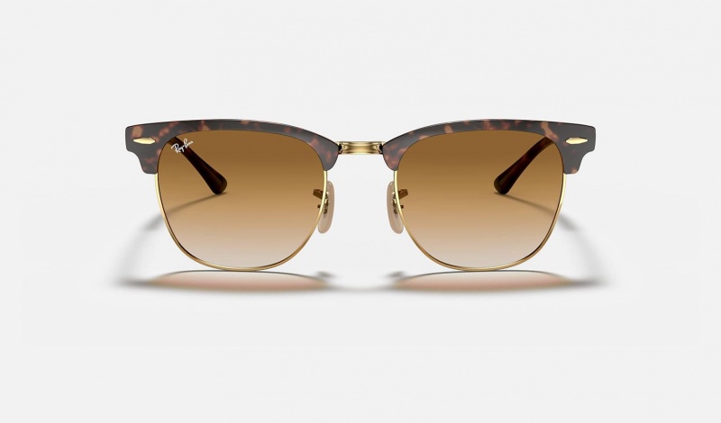 Ray Ban Clubmaster Metal Women's Sunglasses Brown | 97310-MBON