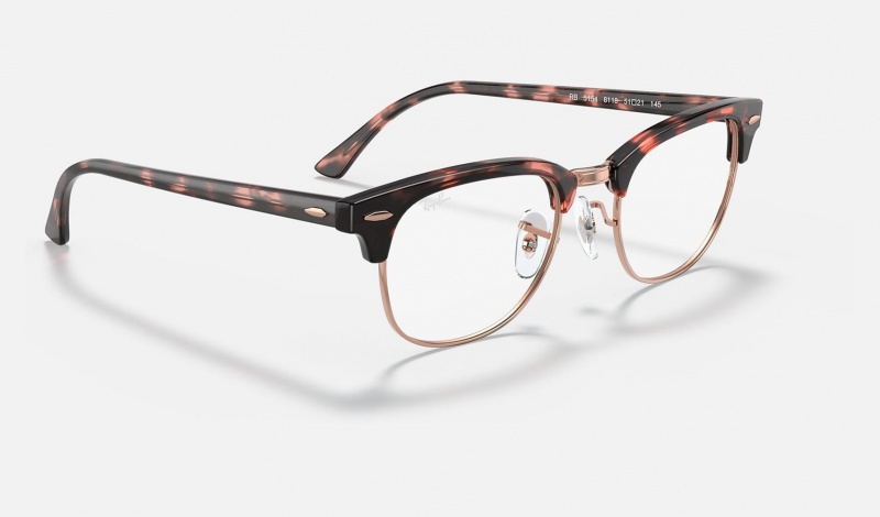 Ray Ban Clubmaster Optics Men's Eyeglasses Pink | 43625-OTMJ