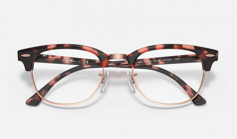 Ray Ban Clubmaster Optics Men's Eyeglasses Pink | 43625-OTMJ