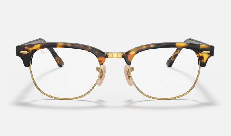 Ray Ban Clubmaster Optics Men's Eyeglasses Yellow | 79421-KMLP