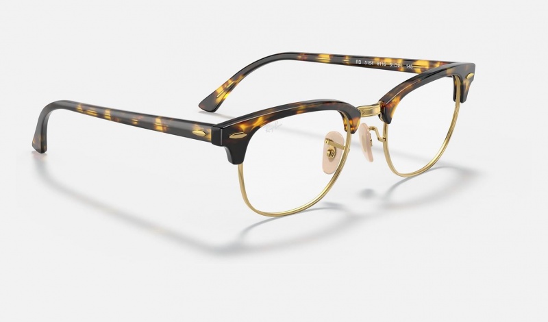 Ray Ban Clubmaster Optics Men's Eyeglasses Yellow | 79421-KMLP