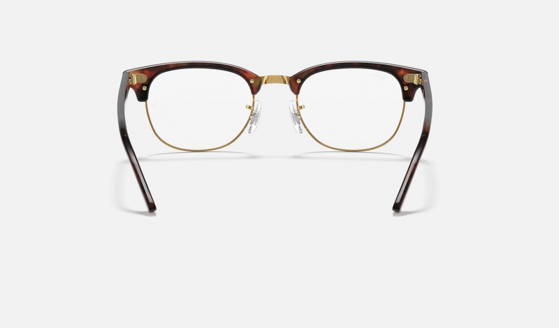 Ray Ban Clubmaster Optics Women's Eyeglasses Brown | 45793-FAPD