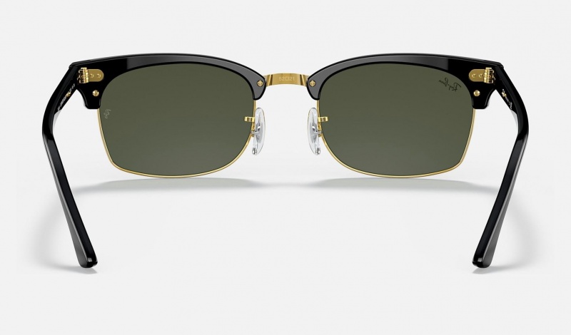 Ray Ban Clubmaster Square Legend Gold Men's Sunglasses Green | 04675-TWLD