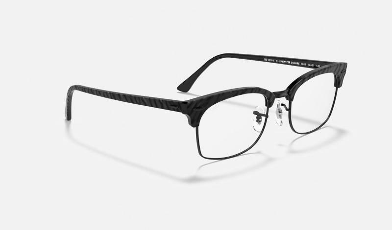 Ray Ban Clubmaster Square Optics Men's Eyeglasses Black | 48975-NKCI