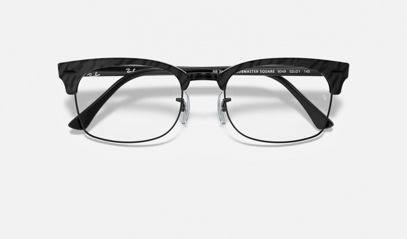 Ray Ban Clubmaster Square Optics Men's Eyeglasses Black | 48975-NKCI