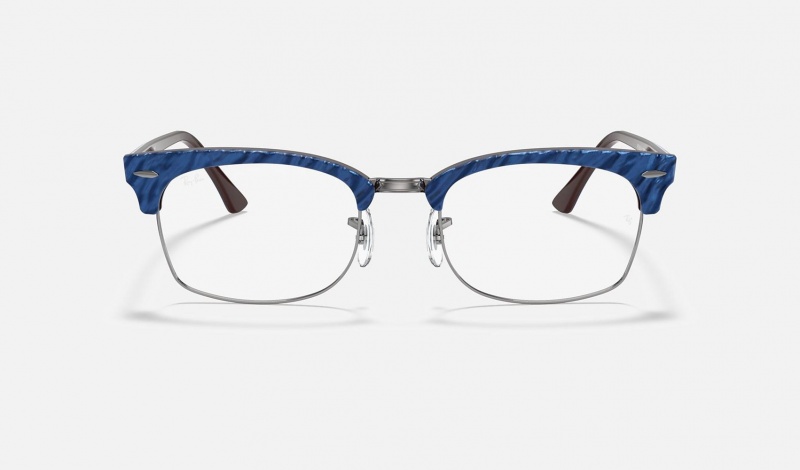 Ray Ban Clubmaster Square Optics Men's Eyeglasses Blue | 61384-RFHI