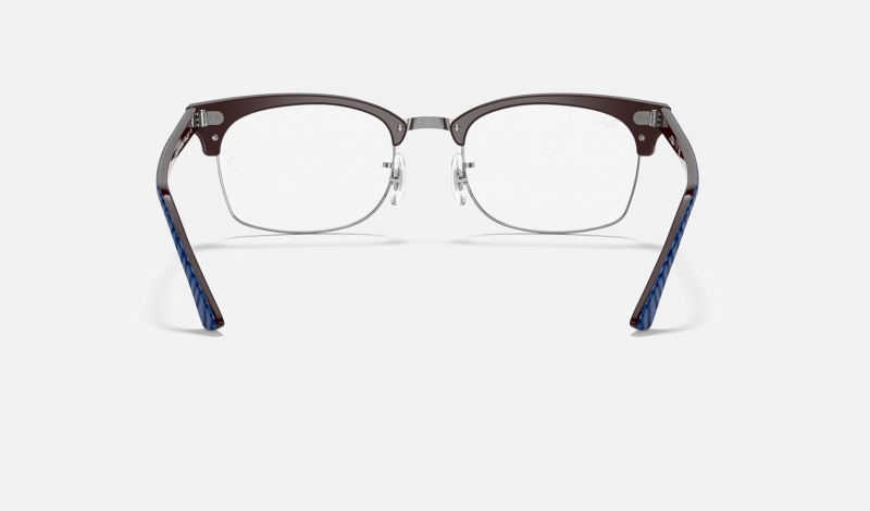 Ray Ban Clubmaster Square Optics Men's Eyeglasses Blue | 61384-RFHI