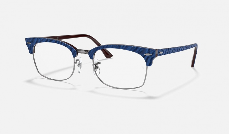 Ray Ban Clubmaster Square Optics Men\'s Eyeglasses Blue | 61384-RFHI