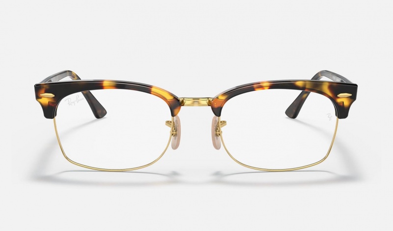 Ray Ban Clubmaster Square Optics Men's Eyeglasses Yellow | 80345-DEFZ