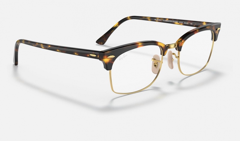 Ray Ban Clubmaster Square Optics Men's Eyeglasses Yellow | 80345-DEFZ