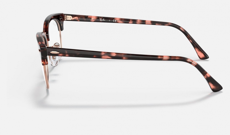 Ray Ban Clubmaster Square Optics Men's Eyeglasses Pink | 39812-EVHM