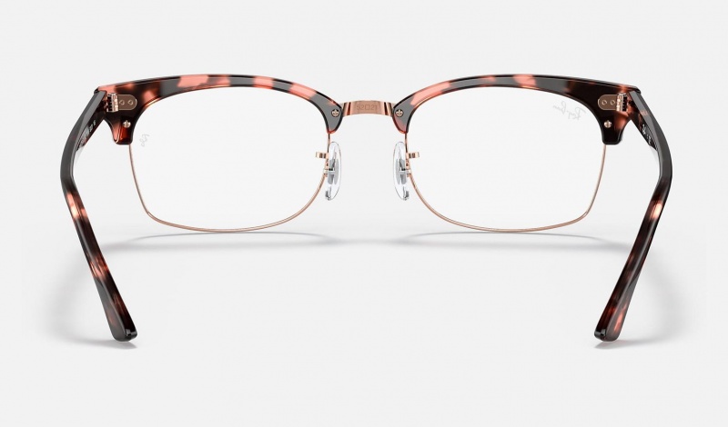 Ray Ban Clubmaster Square Optics Men's Eyeglasses Pink | 39812-EVHM