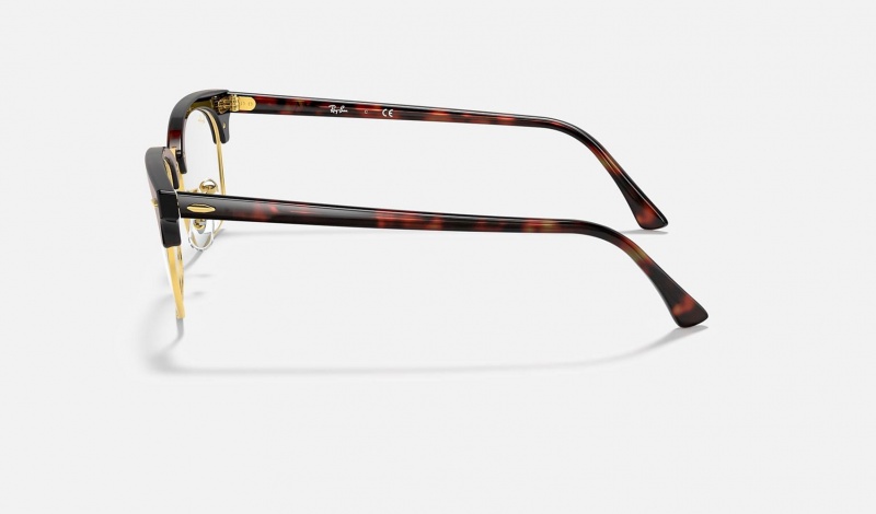 Ray Ban Clubmaster Square Optics Women's Eyeglasses Gold | 16203-HCBQ