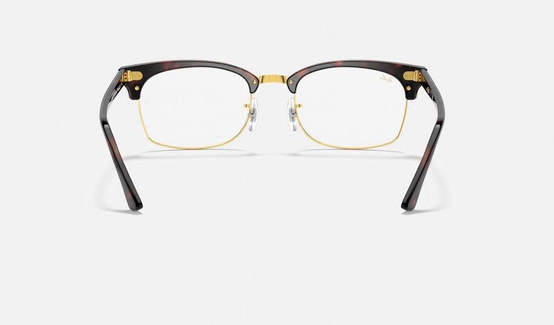 Ray Ban Clubmaster Square Optics Women's Eyeglasses Gold | 16203-HCBQ