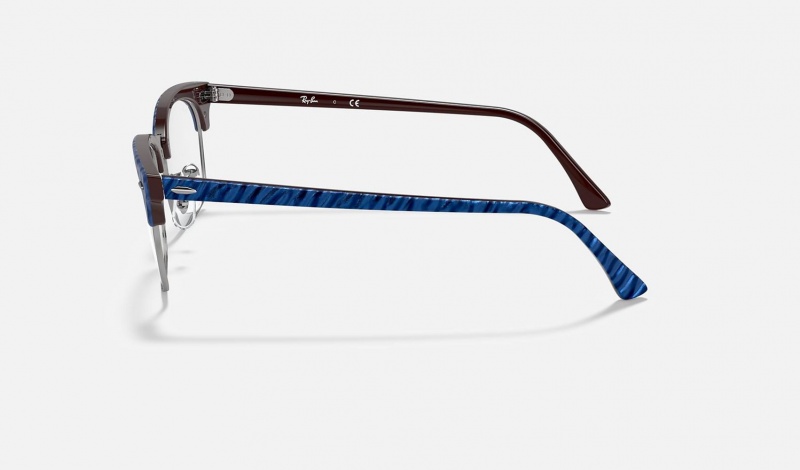 Ray Ban Clubmaster Square Optics Women's Eyeglasses Blue | 40825-QUVJ