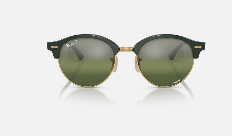 Ray Ban Clubround Chromance Women's Sunglasses Green | 14739-IBSD