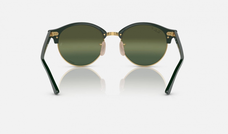 Ray Ban Clubround Chromance Women's Sunglasses Green | 14739-IBSD