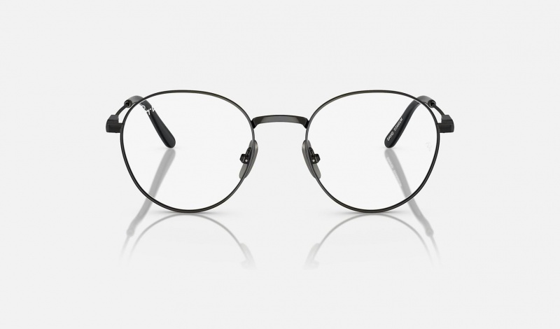 Ray Ban David Titanium Optics Men's Eyeglasses Black | 72396-PVQN