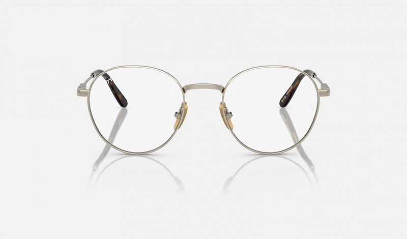 Ray Ban David Titanium Optics Men's Eyeglasses Gold | 86017-KDJA