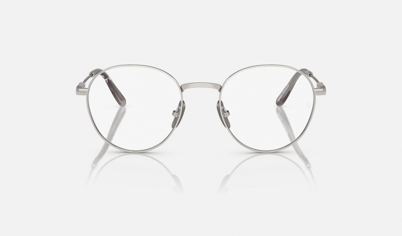 Ray Ban David Titanium Optics Men's Eyeglasses Silver | 60318-GOUV