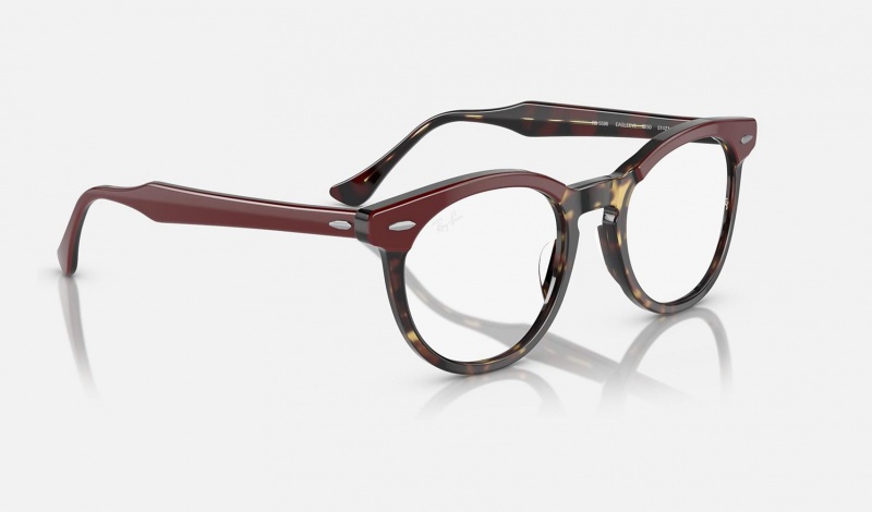 Ray Ban Eagle Eye Optics Women's Eyeglasses Burgundy | 16438-LKNB